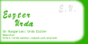 eszter urda business card